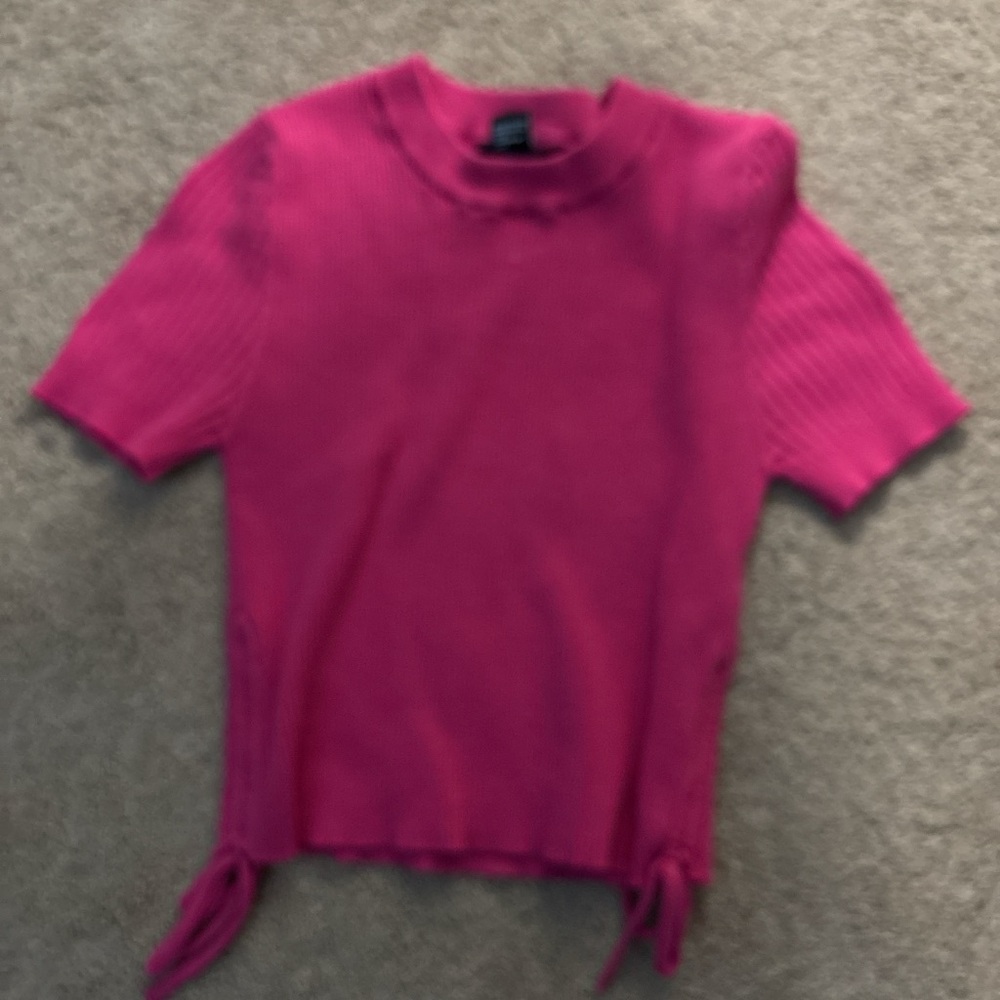 Vibrant Pink Short Sleeve Top